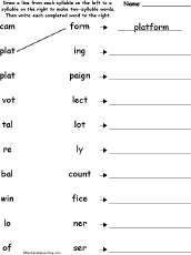 Match syllables