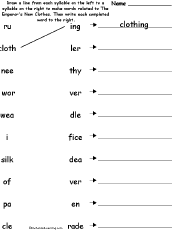 Match syllables