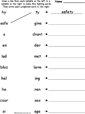 Match syllables