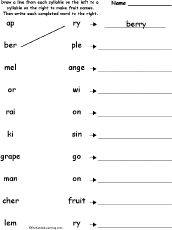 Match syllables