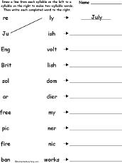 Match syllables