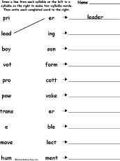 Match syllables