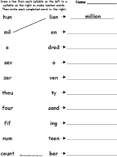 Match syllables