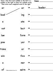 Match syllables