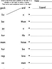 Match syllables