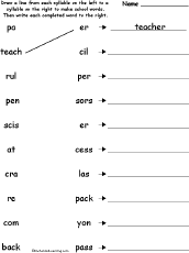 Match syllables