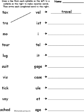 Match syllables