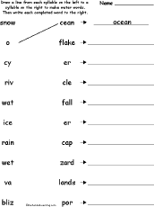 Match syllables