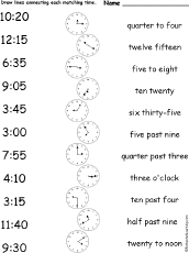 Time words matching