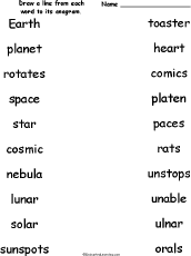Search result: 'Match the Astronomy Anagrams Worksheet'