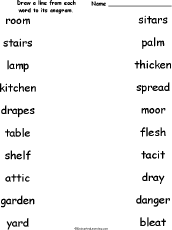 Search result: 'Match the Home Anagrams Worksheet'