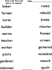 Match words