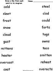 Match words