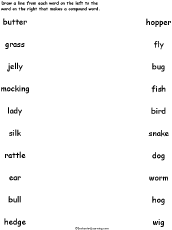 Search result: 'Compound Word Matching Worksheets'