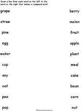 Search result: 'Match the Components of Food Compound Words Printout #1'