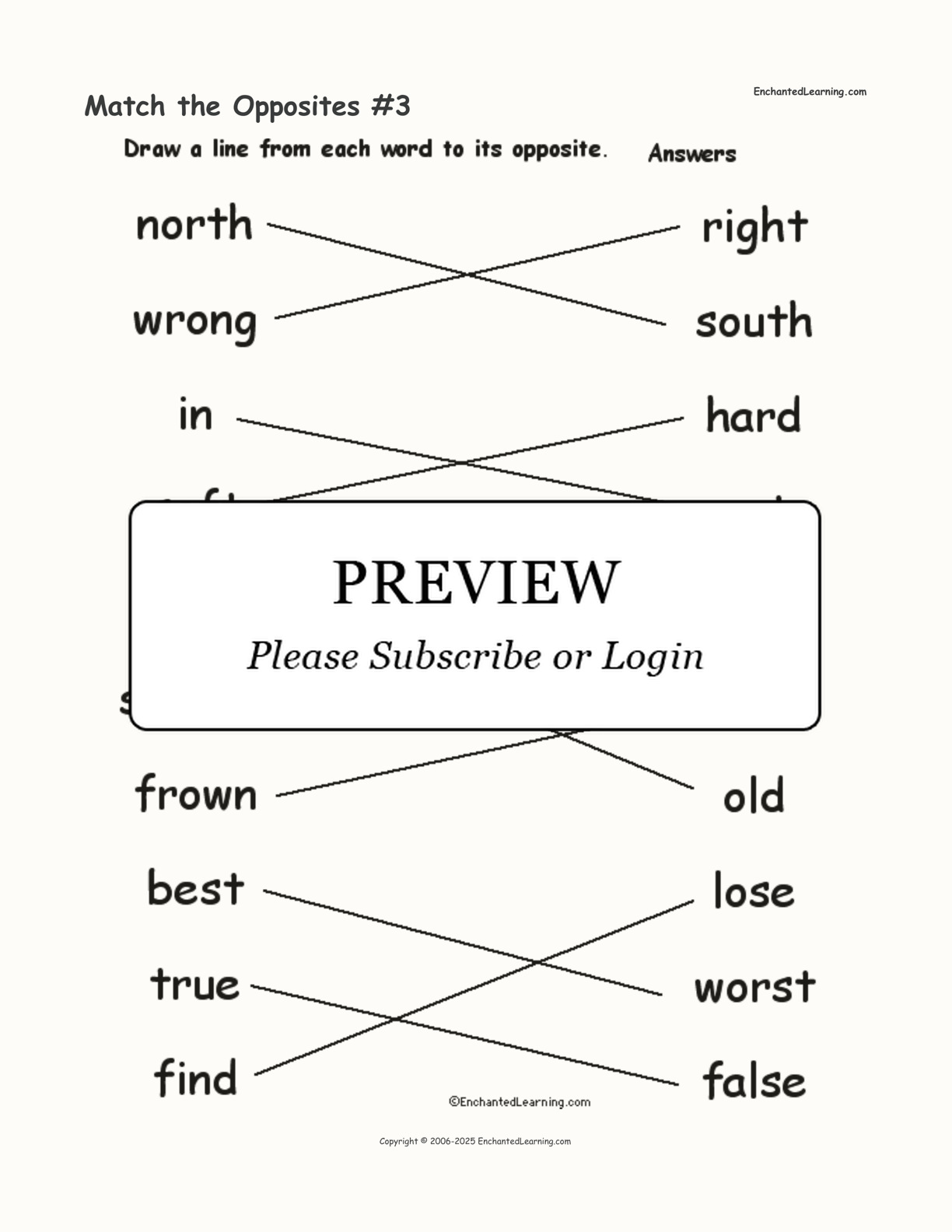 Match the Opposites #3 interactive worksheet page 2