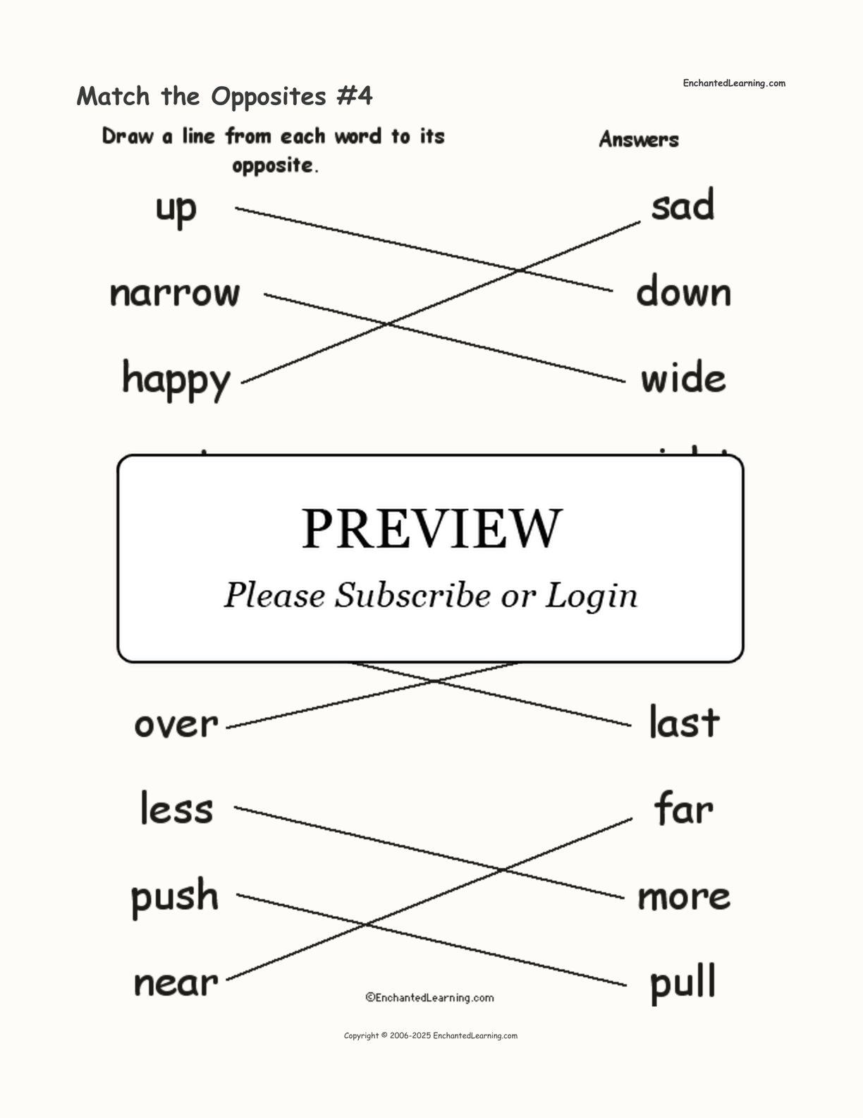 Match the Opposites #4 interactive worksheet page 2