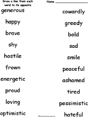 Search result: 'Match the Opposite Emotion-Related Words'