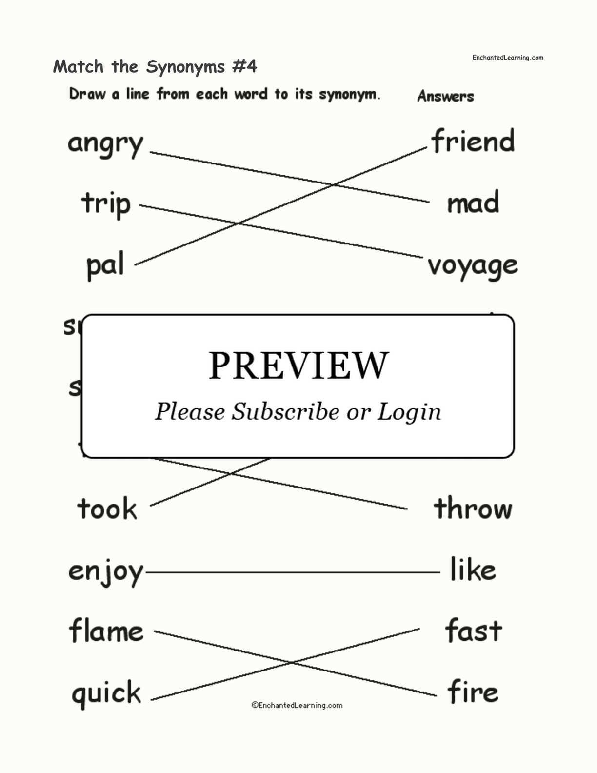 Match the Synonyms #4 interactive worksheet page 2