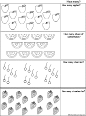 Search result: 'Count the Fruit Printout #2'