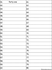 Writing Numbers