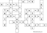 Search result: 'Crisscross Equations Puzzle #2 Printout'