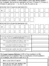 Multiples and LCM