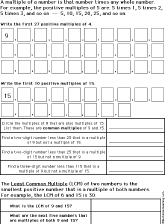 Multiples and LCM