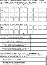 Multiples and LCM