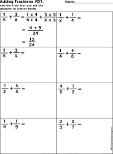 fractions worksheet thumbnail