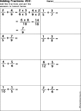 fractions worksheet thumbnail