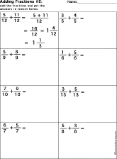 fractions worksheet thumbnail