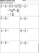 fractions worksheet thumbnail