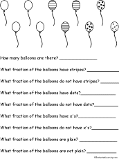 Search result: 'Fractions of Balloons Printout'