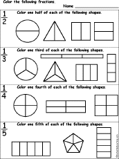 Search result: 'Color the Fractions'