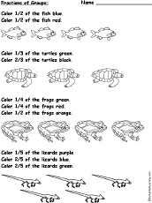 Color Fractions of Groups