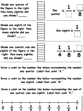 Search result: 'Drawing and Adding Fractions Worksheet Printout #6'