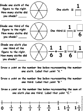 Search result: 'Drawing and Adding Fractions Worksheet Printout #7'