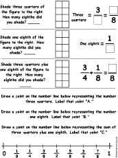 Search result: 'Drawing and Adding Fractions Worksheet Printout #8'