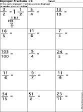 fractions worksheet thumbnail