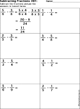 fractions worksheet thumbnail