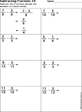 fractions worksheet thumbnail