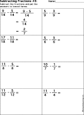 fractions worksheet thumbnail