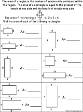 Search result: 'Area of Rectangles Printout #2'