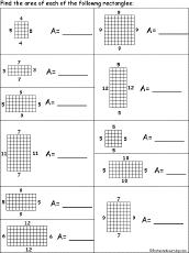 Search result: 'Area of Rectangles Printout #3'