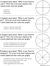 Pie Chart Exercises Grade 6