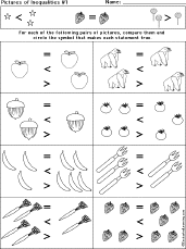 Search result: 'Pictures of Inequalities Printout: Inequalities Worksheet Printout #1'