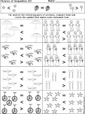 Inequalities Printout: Inequalities worksheet thumbnail