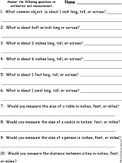 Search result: 'Estimating US Measurements Worksheet'