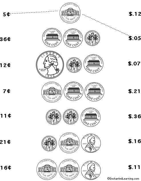 Search result: 'Match the Coins to the Amounts #3'